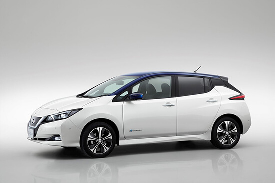 Nouvelle Nissan Leaf côté