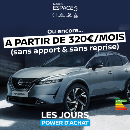 Nissan Offre Jours power d'achat 320€ mois LLD